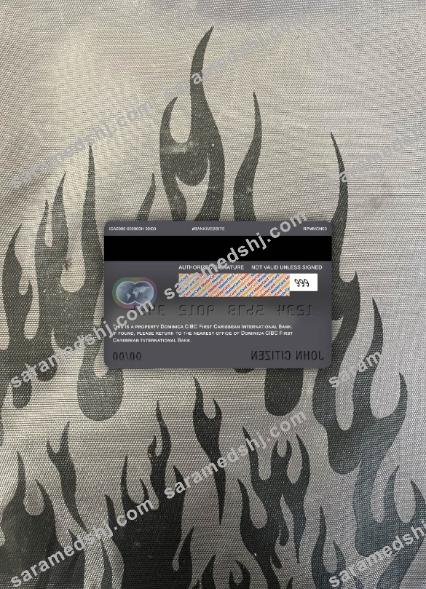 Dominica Cibc first caribbean international bank master debit card photolook back